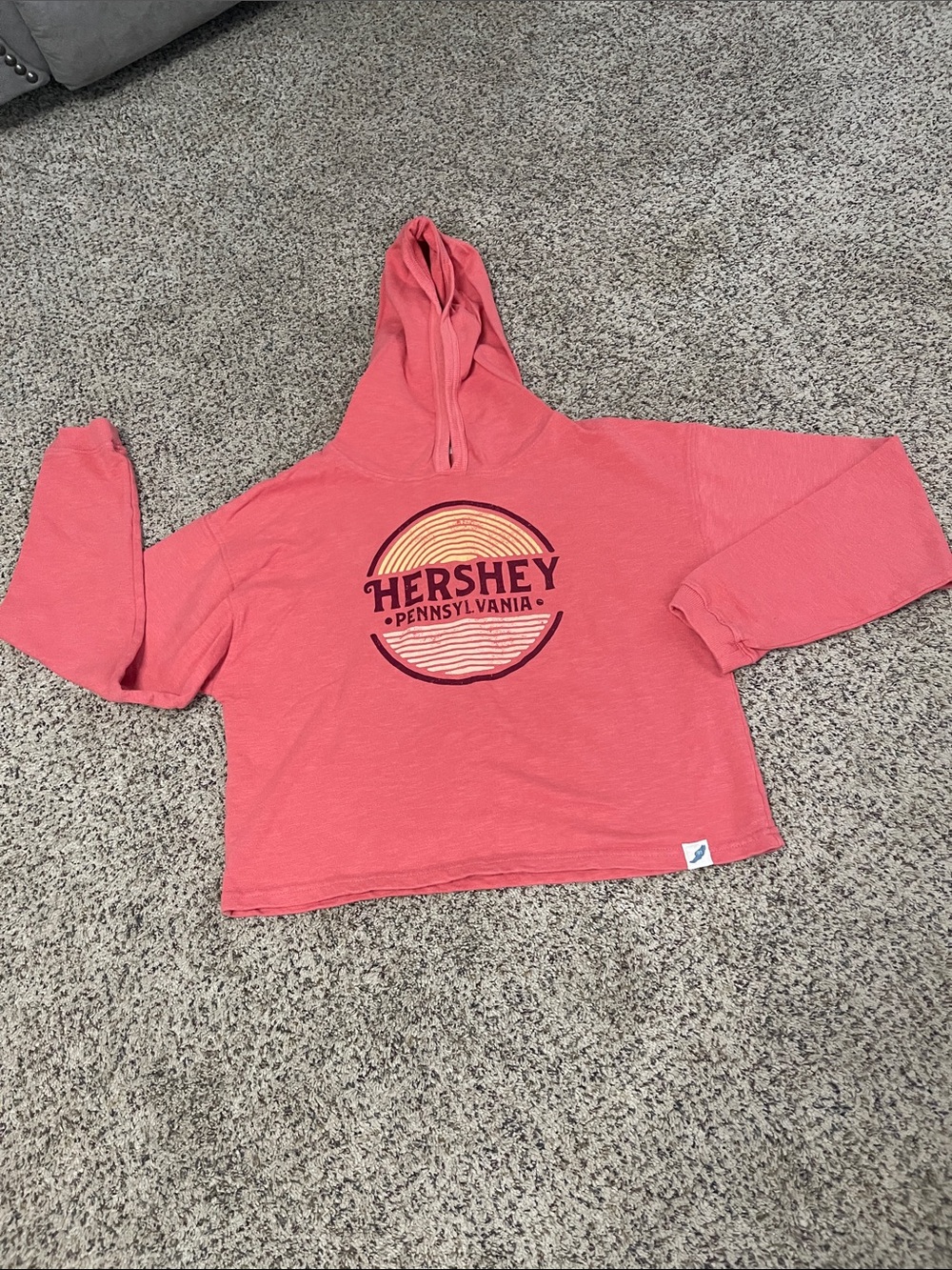 League Coral Hoodie with Unwind Graphic